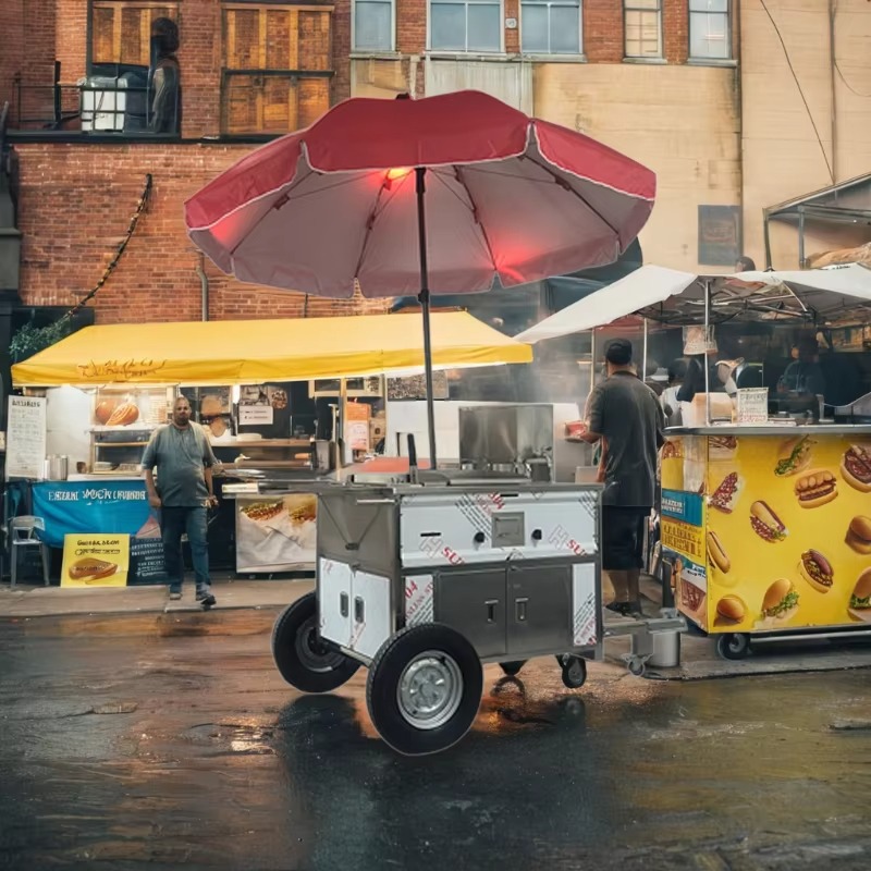 Portable Stainless Steel Food  - Hot Dog Vending Cart avis et prix