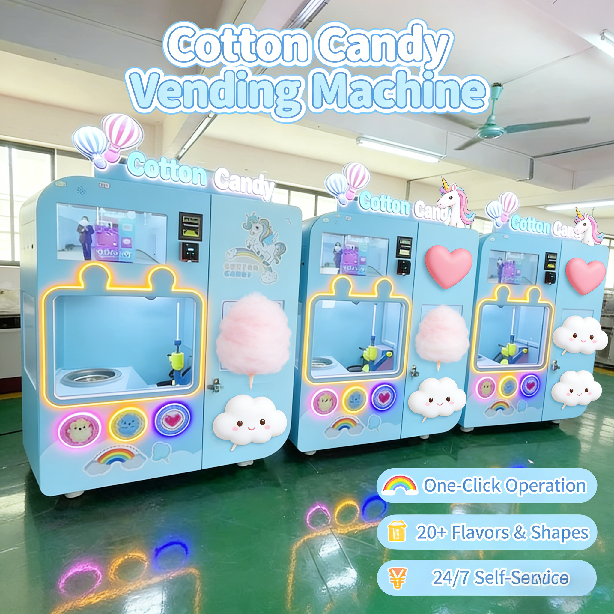Customized Automatic Cotton Ca - Candy Vending Machine avis et prix