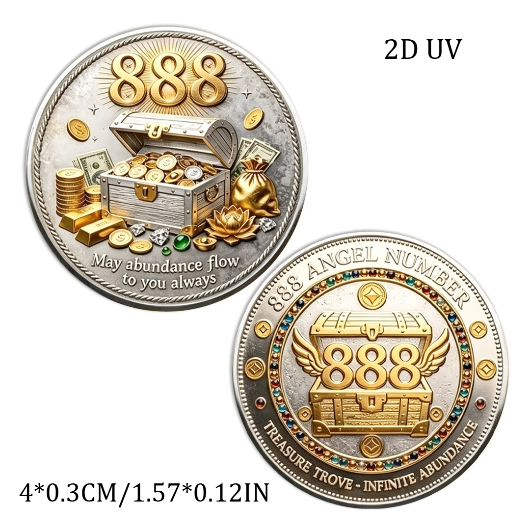 2D Gold Silver Plated 888 Ange - Token Coin Mechanism avis et prix