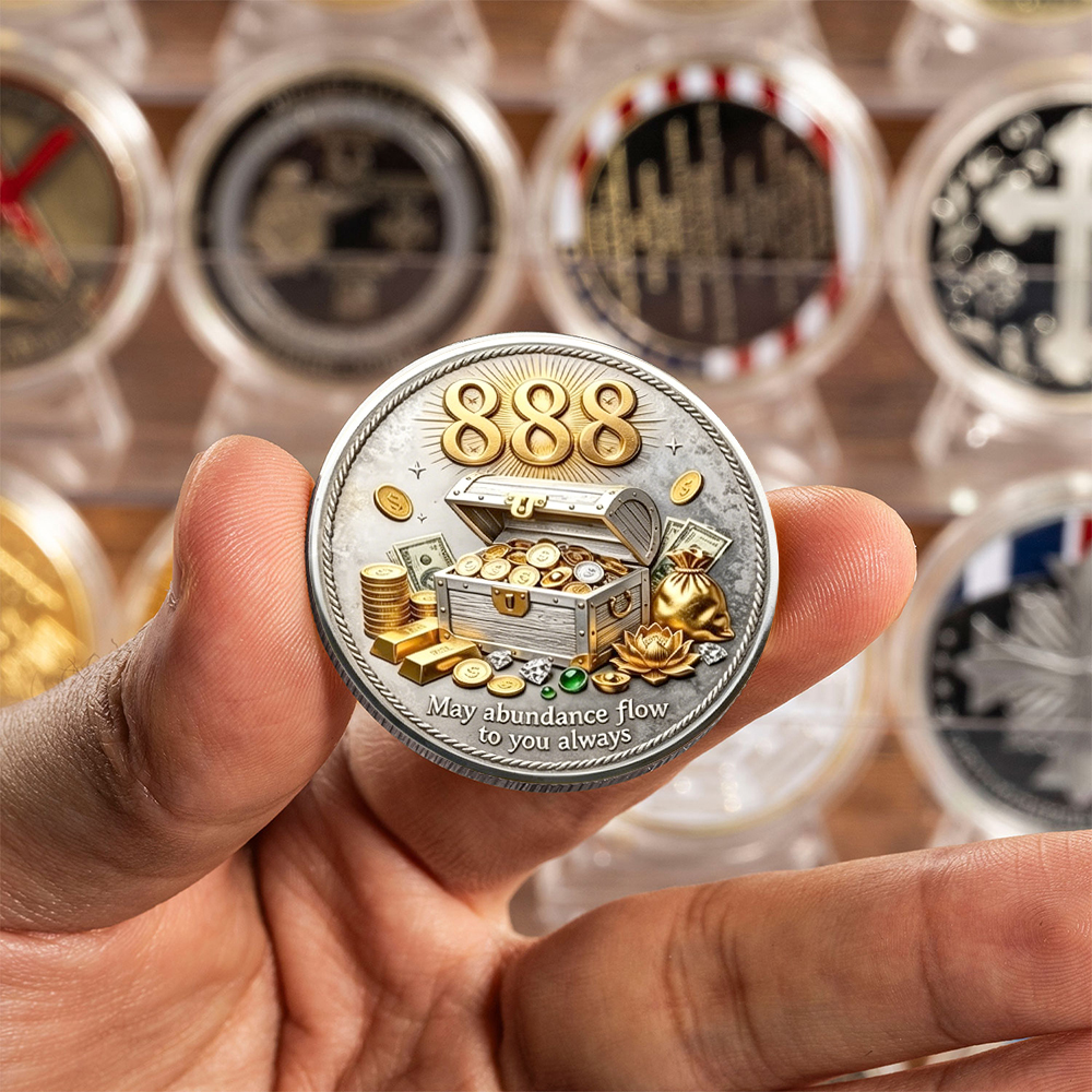 2D Gold Silver Plated 888 Ange - Token Coin Mechanism avis et prix