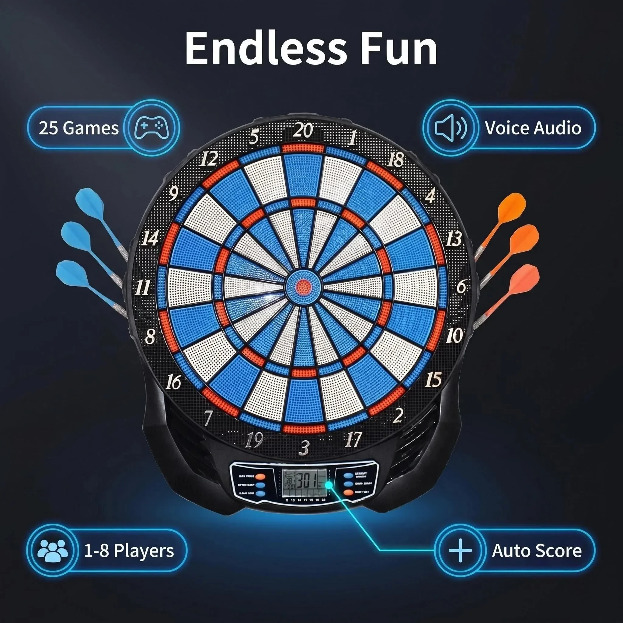 DartVibe Advanced Electronic D - Electronic Dartboard Cabinet avis et prix