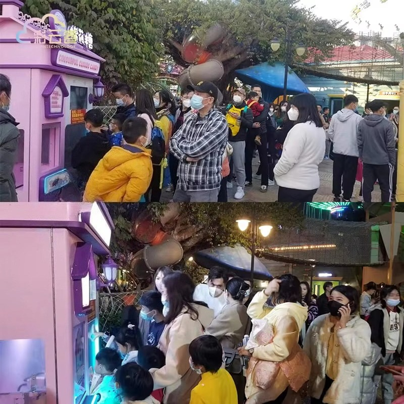 Outdoor Fully Automatic Cotton - Candy Vending Machine avis et prix