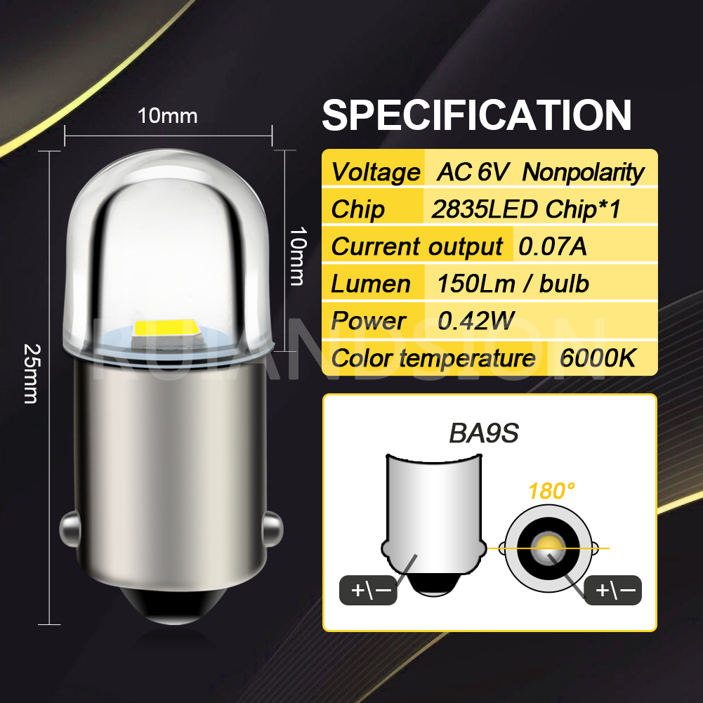 2x 6V BA9S BAX9S BAY9S LED Int - Pinball Machine avis et prix