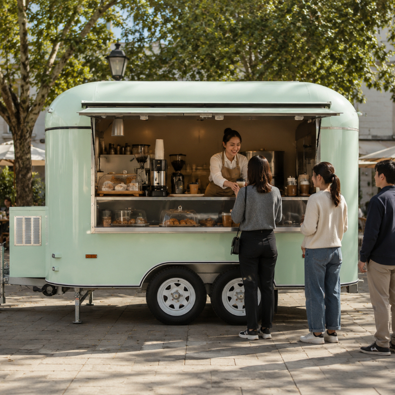 Customized Food Truck Mobile w - Hot Dog Vending Cart avis et prix