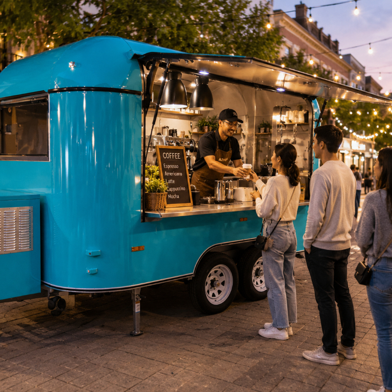 Customized Food Truck Mobile w - Hot Dog Vending Cart avis et prix
