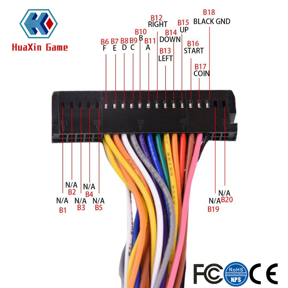Arcade 40 Pin Cabinet Wire Har - Arcade Button Pcb avis et prix