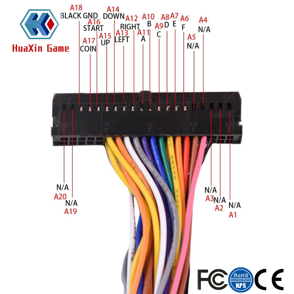 Arcade 40 Pin Cabinet Wire Har - Arcade Button Pcb avis et prix